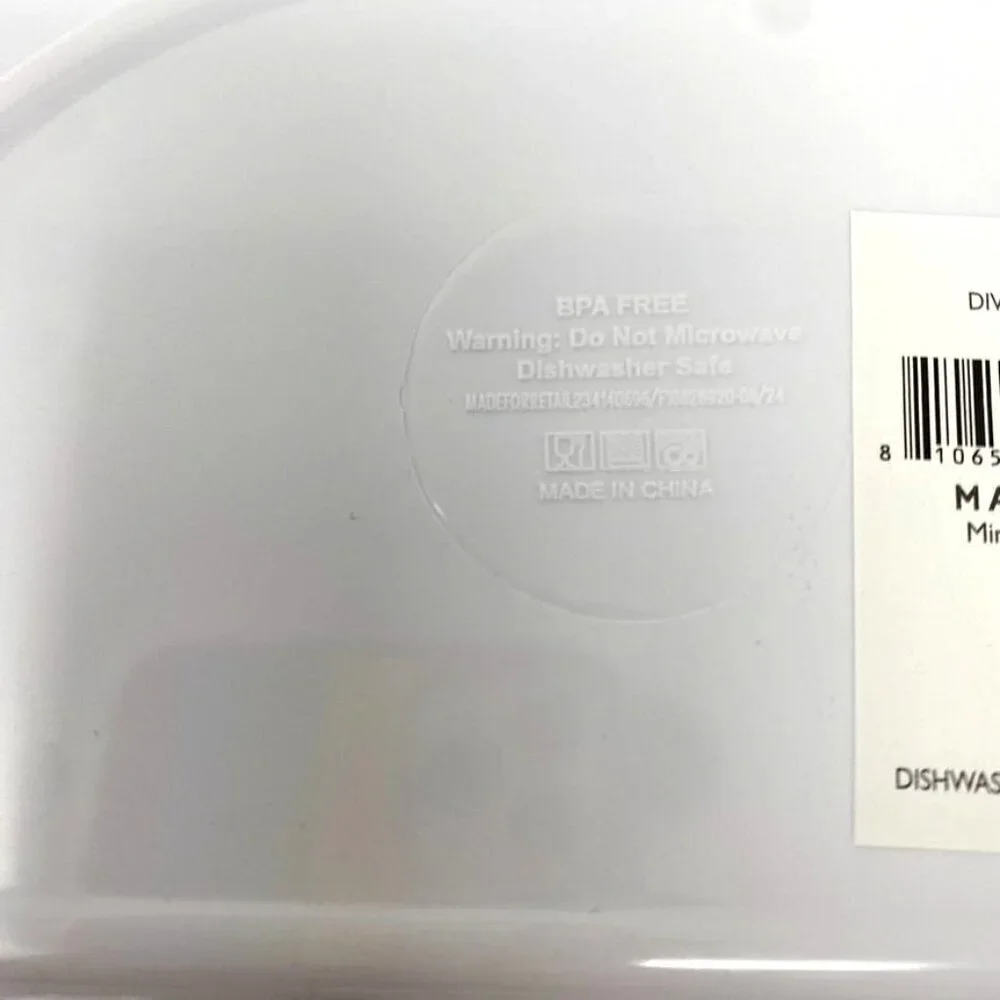 Target Kids White Snowman Divided Food Tray Dish 4 Compartments BPA Free